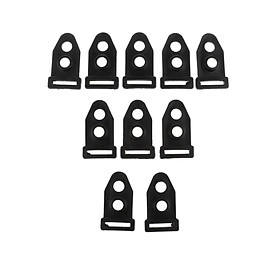 10 Pieces Tent Clip Camping Tent Feet Clamp Accessories for Outdoor Black 4cm