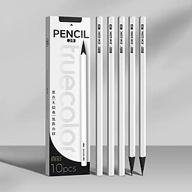 Hộp 10 Bút Chì 2B -Truecolor ZCW-2259A - Màu Trắng