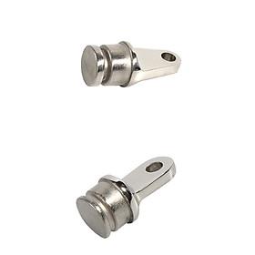 2Pcs 316 Stainless Steel Boat Bimini Top Inside Eye Rounded End 25mm 22mm