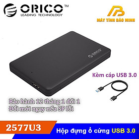Hộp đựng ổ cứng 2.5" SSD/HDD Orico 2577U3 chuẩn sata 3 cổng USB 3.0 - Hàng Chính Hãng
