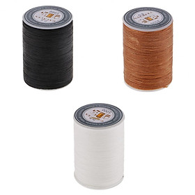3 Rolls 150D Flat Polyester Waxed Thread for Leather Craft