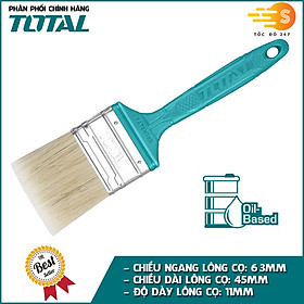 Cọ sơn dầu có tay cầm nhựa nhám đa dụng TOTAL 2,5" (THT845256), 3" (THT845036) - Sơn tường, sơn dầu, nhiều kích thước