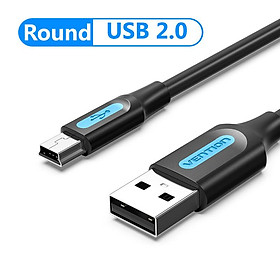 Viêm cáp USB mini Sạc nhanh USB vào cáp dữ liệu USB nhỏ cho máy ảnh kỹ thuật số HDD MP3 MP4 Người chơi DVR GPS Mini USB 2.0 Cáp màu: Cáp tròn
