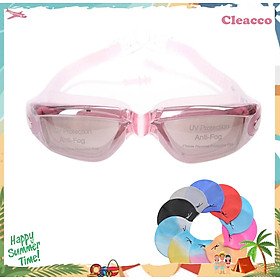 Kính Bơi Tráng Gương kèm bịt tại cao cấp Cleacco chống sương mù , chống tia UV Hàng chính hãng - Tặng kèm nón bơi Silicon ( Màu ngẫu nhiên )
