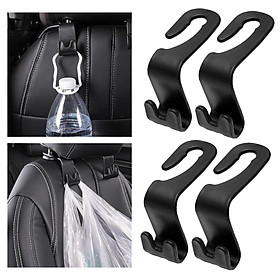 4Pcs Vehicle Car Back Seat Headrest Hook Hanger Storage for Purse Groceries Bag Handbag