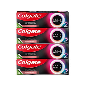 Bộ 4 Kem Đánh Răng Colgate Optic White O2 Oxy Hoạt Tính trắng răng 3 ngày 85g