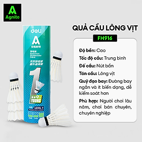 Hộp cầu lông cao cấp chính hãng Agnite, ống cầu lông vũ phục vụ luyện tập, thi đấu chuyên nghiệp - FH915