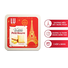 [CÓ TÚI GIẤY] Bánh Quy Bơ Pháp LU Veritable Petit Beurre hộp 600g