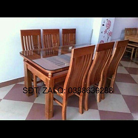 Mua Bộ bàn ăn gỗ tự nhiên giá 3tr800 giá thật