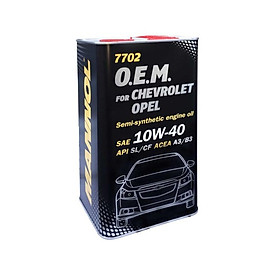 Nhớt MANNOL 7702 Chuyên Dùng Cho Xe Chevrolet, Opel SAE 10W-40 API SL/CF ACEA A3/B3 – 4 Lít [100% Germany]
