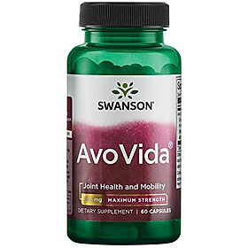 Swanson Avocado Soy AvoVida Maximum Strength ASU Supplement for Joints 300 mg 60 Capsules
