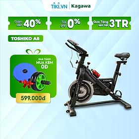 Xe đạp tập thể dục trong nhà Kagawa A8 khung sườn thép không rỉ cao cấp, tặng 5 quà tặng hot, Free Ship