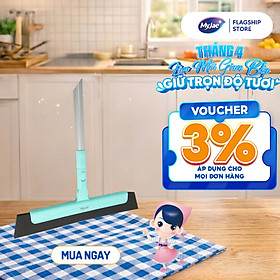 Cây Gạt Nước EVA Đa Năng MyJae Xoay 180 Độ, Chổi Quét Nhà Chống Dính Có Thể Thu Gọn