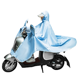 Áo Mưa Trong Suốt Đi Xe Máy DELI Có Kính Chắn Mưa 2 Lớp - Có Tai Gương, Chất Liệu Vải Siêu Bền