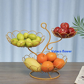 Mua Khay đựng bánh kẹo hoa quả 3 tầng trang trí bàn ăn nhà bếp- Khay đựng hoa quả decor bàn trà nhà hàng khách sạn
