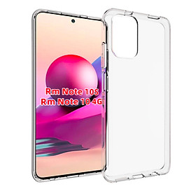 Ốp lưng silicon dẻo trong suốt Xiaomi Redmi Note 10 siêu mỏng 0.5 mm - Hàng nhập khẩu