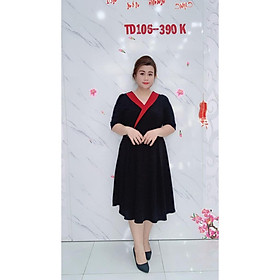 TD106- ĐẦM XÒE CỔ ĐẮP CHÉO