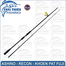 Cần Lure Ashino Recon 2 Khúc Máy Đứng Khoen Pat Fuji Phôi Carbon Xoắn Thân Rỗng Cán Hở Dòng