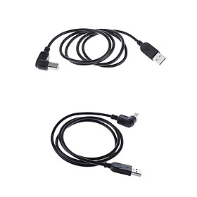 USB2.0 Male to Type B Extension Adapter Cable 90Degree Up&Down Angle Cord