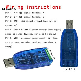 Bộ chuyển đổi công nghiệp USB sang RS485 Bảo vệ nâng cấp Bộ chuyển đổi RS485 Khả năng tương thích V2.0 Tiêu chuẩn RS-485 A Mô-đun bảng kết nối