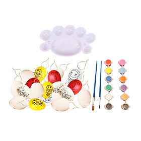 20 Pieces White Easter Eggs Painting Fake Easter Eggs Drawing Paintable Toys