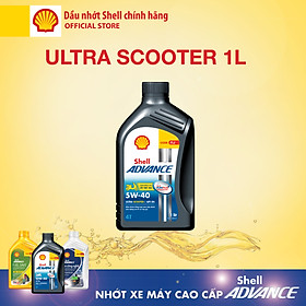 [Xe ga 1L] Dầu nhớt xe tay ga cao cấp 4T Shell Advance ULTRA Scooter 5W40 SN 1L