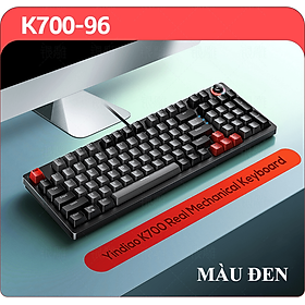 Mua Bàn phím cơ blue switch YINDIAO K700 thiết kế mini 96 phím với nút vặn đa năng có 12 chế độ đèn LED cực đẹp - JL - HÀNG CHÍNH HÃNG