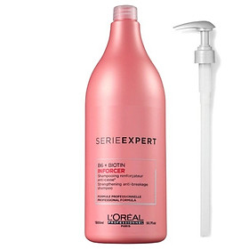 Dầu gội L'oreal Serie Expert B6 + Biotin Inforcer phục hồi ngăn gãy rụng tóc 1500ml