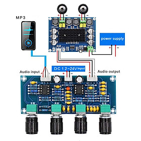 XH-A901 NE5532 Tone Board Preamp Pre-amp with Treble Bass Volume Adjustment Pre-amplifier Tone Controller for Amplifier Board