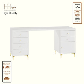 HAPPY FURNITURE ,Bàn làm việc 1 cửa mở 6 ngăn kéo - HAPPI, BAN_138 BAN_139 , 59cm x 75cm RxC