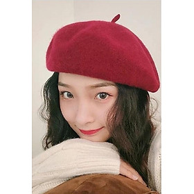 Mũ nồi, beret lông xù trơn A180