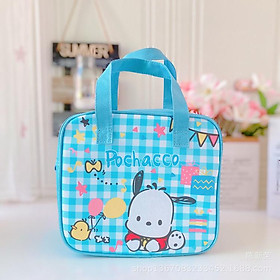 Sanrio Hoạt Hình Dễ Thương Giai Điệu Túi Xách Hộp Cơm Cách Nhiệt Túi Lớn Dung Tích Túi Đựng Đồ Ăn Trưa Hello Kitty Di Động Chống Nước Hộp Cơm Trưa B - E