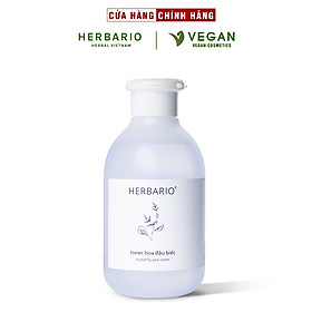 Toner nước cân bằng da Hoa Đậu Biếc Herbario 200ml giúp cấp ẩm, chống lão hóa thuần chay