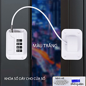 Khóa số dây cho cửa sổ SJ288, mở bằng mã số có thể thay đổi được, chống trộm, an toàn cho trẻ