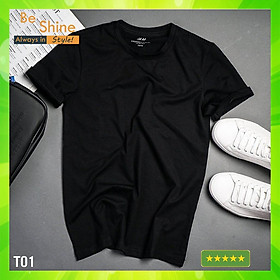 Áo Thun Trơn Unisex Form Rộng Áo Phông Basic Tay Lỡ Thời Trang Nam Nữ Phong Cách Hàn Quốc