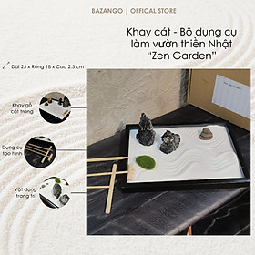 Khay cát - Bộ dụng cụ làm vườn thiền Nhật - Bazango - Trang Trí Nhà