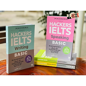 Combo 4 cuốn HACKERS IELTS BASIC - Bộ sách luyện thi IELTS dành cho người mới bắt đầu có kèm giải thích đáp án chi tiết  (Listening - Reading - Speaking – Writing) – Alphabooks – NXB Thế Giới (bìa mềm)