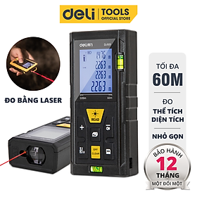 Máy Đo Khoảng Cách Laser Deli Chính Hãng Loại 40m / 50m / 60m Đa Năng - Dễ Dàng Sử Dụng Từ Xa - DL331050P / EDL4168