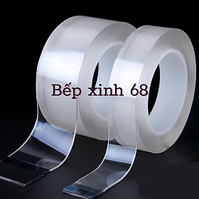 Băng keo nano 2 mặt - Băng dính trong suốt đa năng dày 1mm 2mm siêu dính mọi bề mặt, chống thấm nước- Dây & băng keo dán