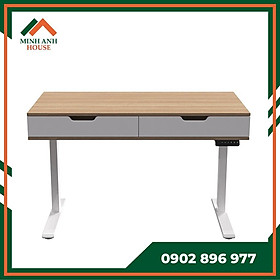 Mua Bàn làm việc học tự động điều chỉnh độ cao MS07  mặt bàn gỗ  khung bàn phủ sơn tĩnh điện  hai ngăn kéo