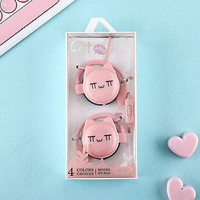 Tai Nghe Mèo Chụp Tai Có Dây Phong Cách Hàn Quốc Full Box