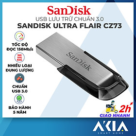 USB 3.0 SanDisk Ultra Flair CZ73 - Hàng Nhập Khẩu - USB 3.0 32GB