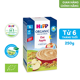 Bột ăn dặm dinh dưỡng Sữa, Chúc ngủ ngon Yến mạch, Táo tây HiPP Organic 250g