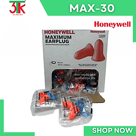 Nút tai Honeywell Max 30 Chống Ồn Giảm Ồn, Kháng Bụi, Kháng nước, Chống rơi tuột, Có Dây Nối 2 Nút Tai