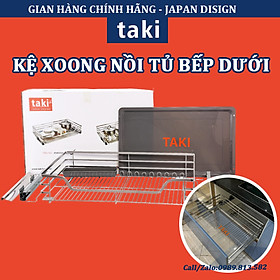 Giá Kéo Xoong Nồi, Kệ Đa Năng Tủ Bếp Dưới Ray Âm Giảm Chấn INOX 304 )