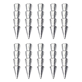 10x Offset Hook Lead Weight Worm Sinker for Sea Offshore Boat Fishing 0.5g