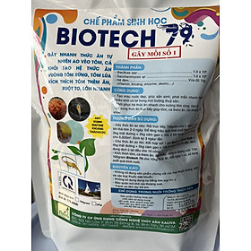 Bio tech 79 gây thức ăn tự nhiên trùn chỉ ốc gạo túi 750 gram