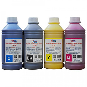 Bộ 4 Màu Mực in phun Thuận Phong PIGMENT TP60 (1L) dùng cho máy in phun Epson - Hàng Chính Hãng