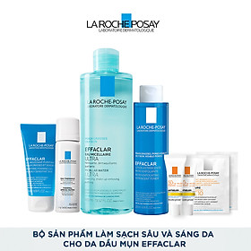 Bộ sản phẩm làm sạch sâu và sáng da cho da dầu mụn La Roche-Posay Effaclar