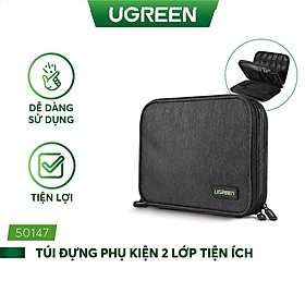 Túi 2 lớp tiện ích đựng phụ kiện điện tử kích thước 24.5x17.5x5cm Ugreen 50147